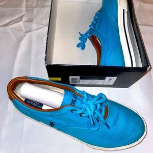 Turquoise Ralph Lauren Polo Casual Sneakers (size 7W)